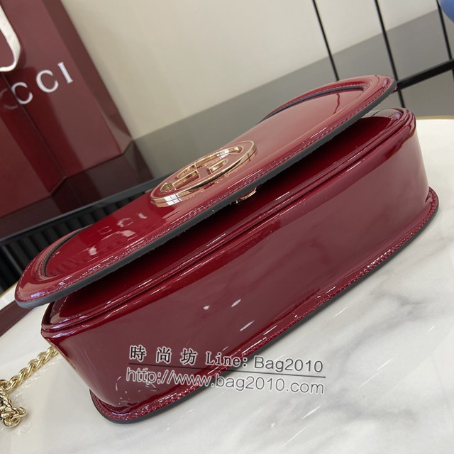 Gucci專櫃古馳最新款Blondie系列小號肩背包原廠皮鏈條女包 jh2165型號：815715